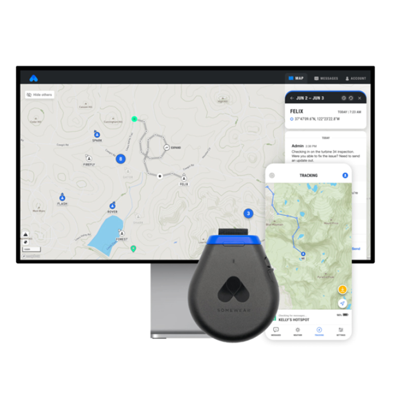 somewear hotspot with app and computer screen on white background